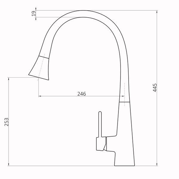 Смеситель для кухни Globus Lux LAZER Pro GLPR-203SM-BB 000028921 фото