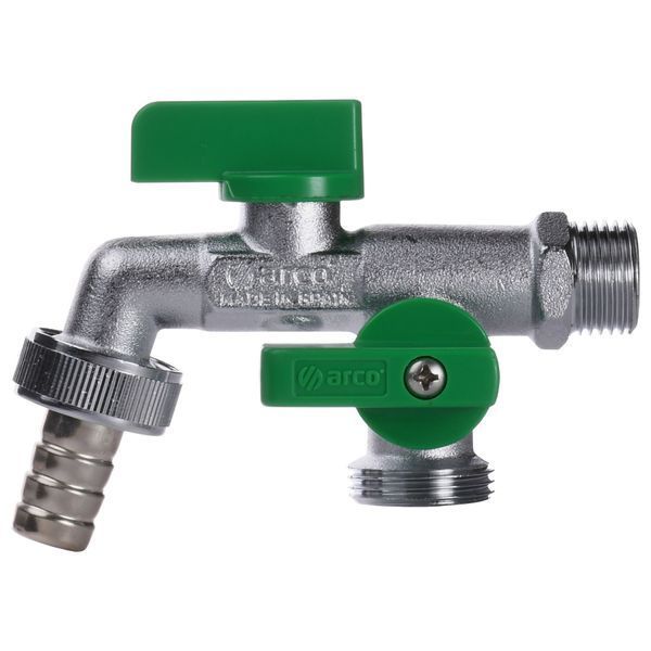 Кран шаровый поливочный двойной ARCO 1/2&Prime;x3/4&Prime;x3/4&Prime; 00472 000013553 фото