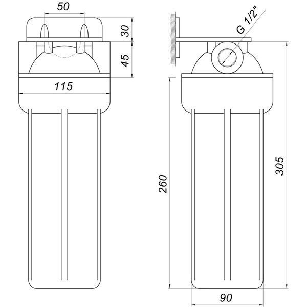 Посилена фільтр-колба для гар. води Bіо+ systems HT-10, 1/2&Prime; 000003409 фото