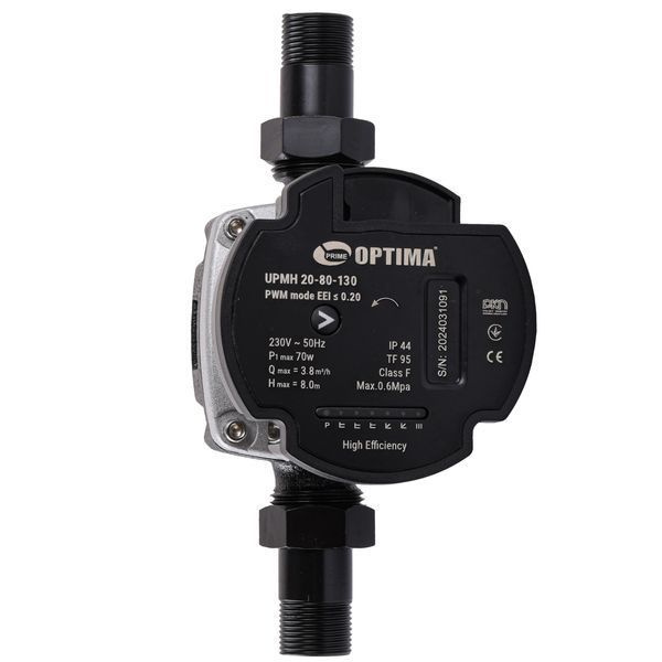 Насос циркуляційний енергоощадний Optima PRIME UPMH 20-80AUTO 130мм + гайки 000027879 фото