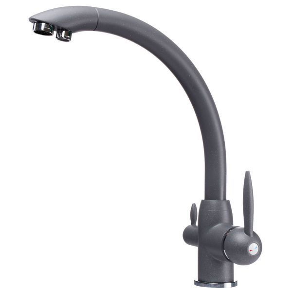 Смеситель для кухни под осмос Globus Lux LAZER GLLR-0777-3-TITANIUM 000019243 фото