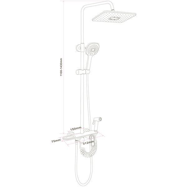Душевая система Globus Lux BETTA GLBE-2002 000031787 фото