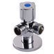 Кран шаровой угловой двойной SELBA 1/2&Prime;х 1/2&Prime;х1/2&Prime; DOUBLE (SL1588) 000024296 фото 1