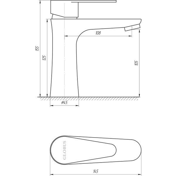 Смеситель для умывальника Globus Lux MAIN SM-101 000016095 фото