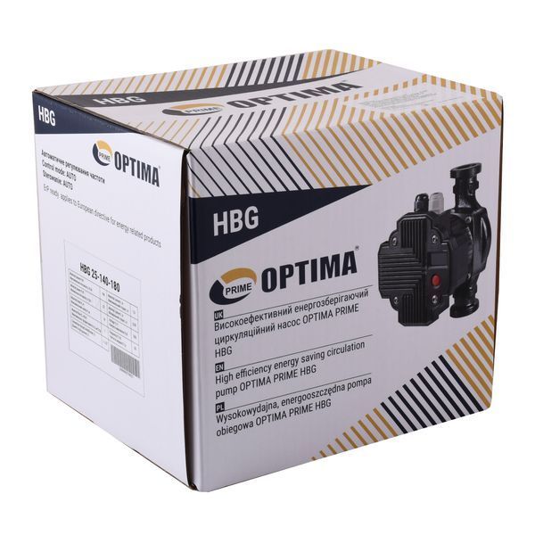 Насос циркуляционный энергосберегающий Optima PRIME HBG 25-140AUTO 180мм 000027882 фото