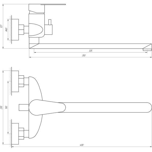 Змішувач для ванни Globus Lux MAIN SM-208 000018111 фото