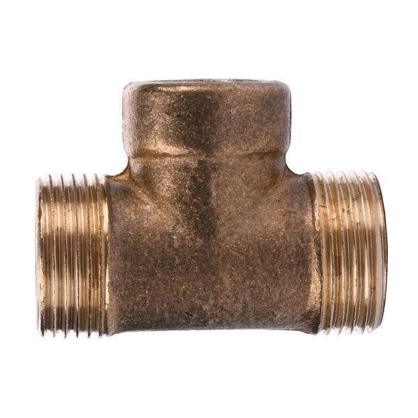 Трійник редукційний 3/4&Prime;х1/2&Prime;х3/4&Prime;ЗВЗ латунний посилений 664Б 000011657 фото