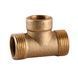 Трійник редукційний 3/4&Prime;х1/2&Prime;х3/4&Prime;ЗВЗ латунний посилений 664Б 000011657 фото 1