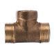 Трійник редукційний 3/4&Prime;х1/2&Prime;х3/4&Prime;ЗВЗ латунний посилений 664Б 000011657 фото 3