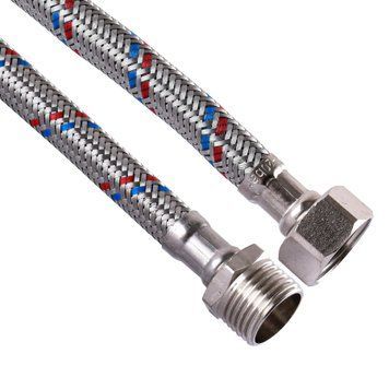 Шланг нержавеющая сталь ECO FIX 1/2&Prime;х1/2&Prime; НВ 0,8 м EPDM 000012027 фото