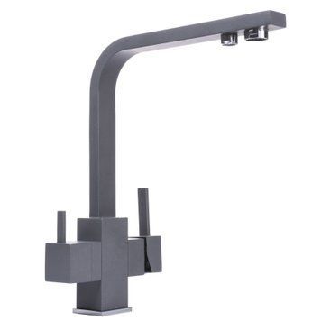 Смеситель для кухни под осмос Globus Lux LAZER GLLR-0111-3-TITANIUM 000019248 фото