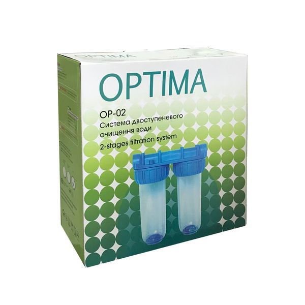 Система 2-х ступенчатой очистки Optima OP-02, 3/4&Prime; 000017191 фото