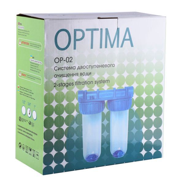 Система 2-х ступенчатой очистки Optima OP-02, 1&Prime; 000017192 фото