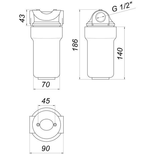 Фильтр-колба &Prime;Умягчение&Prime; для котлов (полифосфатная соль) Bіо+ systems SL25, 1/2&Prime; 000004631 фото