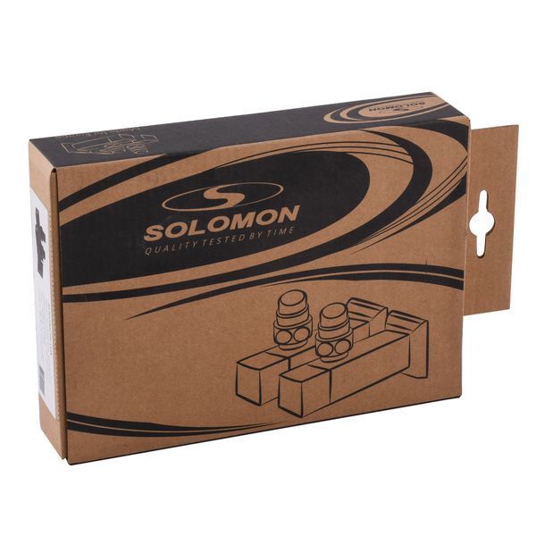 Набор Кран полуоборотный угловой с американкой SOLOMON LUX 1/2&Prime; CUBE BLACK 8888 (1уп) 000021912 фото