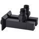 Набор Кран полуоборотный угловой с американкой SOLOMON LUX 1/2&Prime; CUBE BLACK 8888 (1уп) 000021912 фото 1