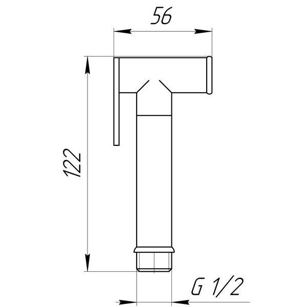 Душевая гигиеническая стоп-лейка Globus Lux S-170BL 000020777 фото