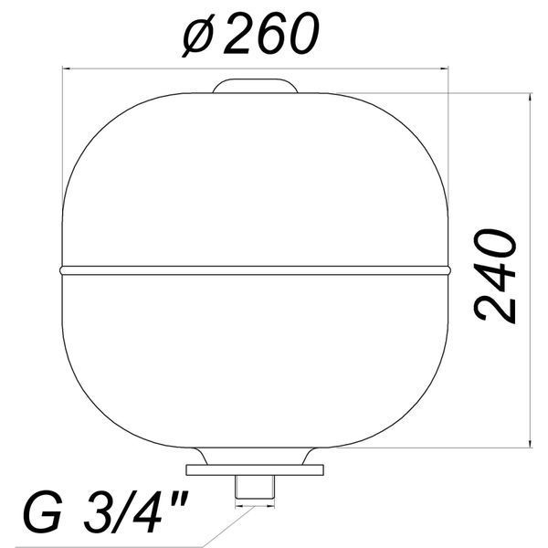Гидроаккумулятор cо сменной мембраной 12л Zilmet HY-PRO 10bar, белый ( 11H0001200 ) 000015776 фото