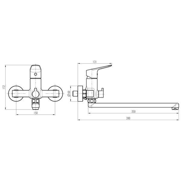 Смеситель для ванны TOPAZ CORSICA TC 16208-H48 000028486 фото