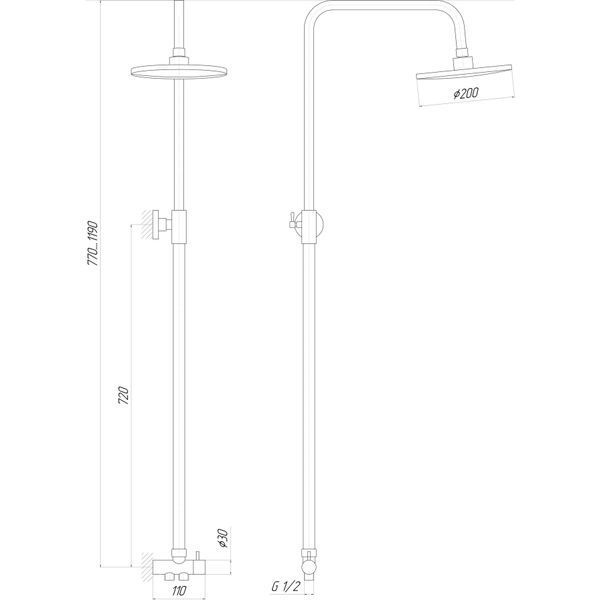 Душова колона Globus Lux LAZER GL-BAR-0101 000012440 фото