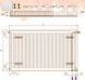 Радиатор стальной DeLonghi Radiators PHD 2.0 Panel 11 TEC 300x600 мм, 421 Вт, боковое правое/нижнее подключение, артикул 0181113318 117412 фото 3