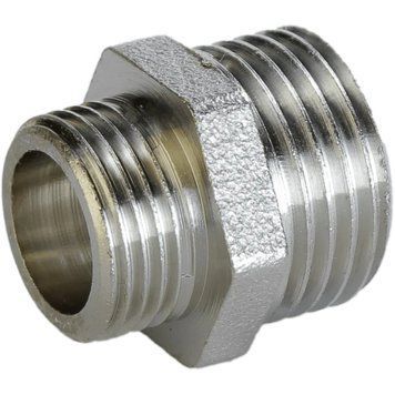 Ниппель редукционный 3/4&Prime;х1/2&Prime;НН никелированный А0511А(нк) 000024905 фото