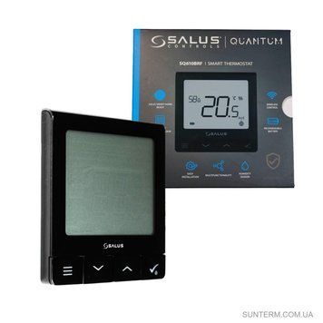 SALUS SQ610ВRF Универсальный беспроводной термостат QUANTUM, питания Li-ion 3,7V (чорний) SQ610ВRF фото