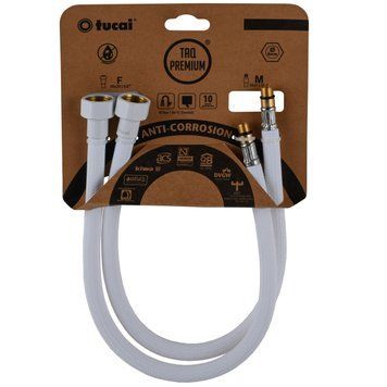 Шланг для смесителя TUCAI TAQ PREMIUM GRIF М10х1/2&Prime; 0,4м. АНТИКОР. AСB ПАРА (Белый Мат) 209966 000029284 фото