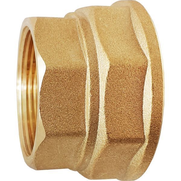 Муфта редукционная 1 1/2&Prime;х1 1/4&Prime;ВВ латунная восьмигранная А0338А 000025511 фото