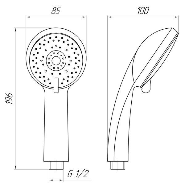 Душова лійка Globus Lux HY-1227-LUX Blister 000005999 фото
