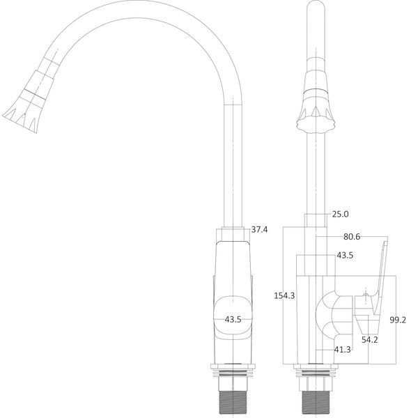Смеситель для кухни Globus Lux BONN GLB-0203SA-BB-B01 000028500 фото