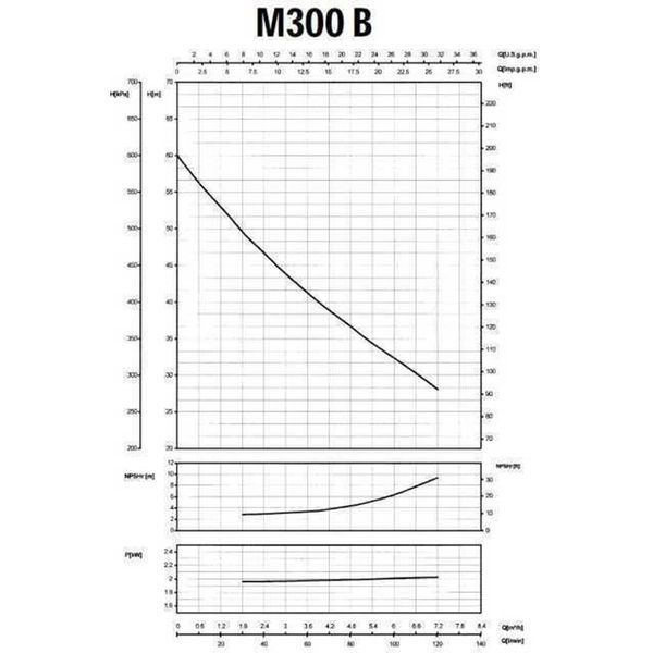 Насос відцентровий M-300B 1,5 кВт SAER (7 м3/год, 60 м) 000015611 фото