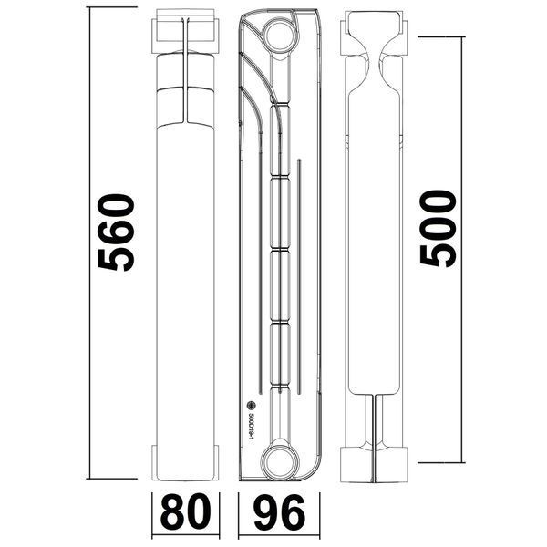 Радиатор биметаллический секционный GALLARDO BIPOWER 500/96 (кратно 10) 000014792 фото