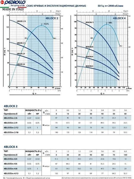 Насос скважинный Pedrollo 4BLOCKm 4/8 49M42408LA1 фото