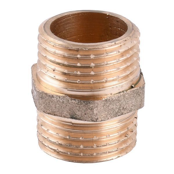 Ниппель 1/2&Prime;НН латунный под прокладку А0501-1А 000010507 фото